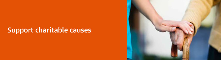 Support charitable causes